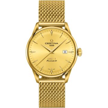 Certina DS-1 Powermatic 80 40 Yellow Gold / Champagne / Mesh