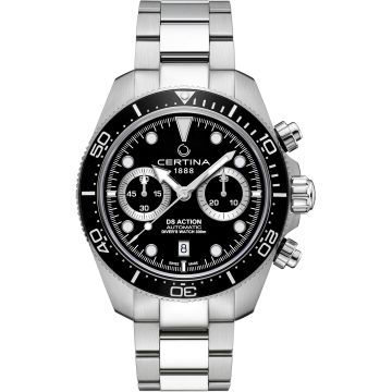 Certina DS Action Diver Chrono Stainless Steel / Black / Bracelet