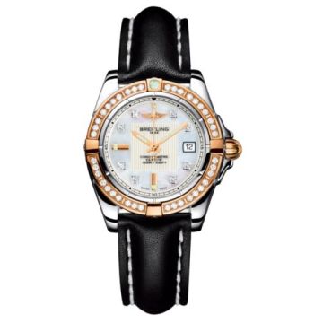 Breitling Galactic 32 Stainless Steel / Rose Gold / Diamond / Pearl Diamond / Calf