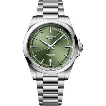 Longines Conquest 41 Stainless Steel / Green / Bracelet