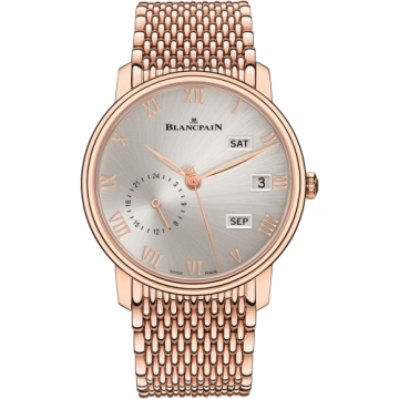Blancpain Villeret Quantième Annuel GMT Red Gold / Grey / Bracelet