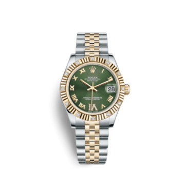 Rolex Datejust 31 Rolesor Fluted Diamond / Jubilee / Olive Roman