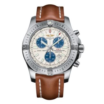 Breitling Colt Chronograph Stratus Silver / Calf / Pin