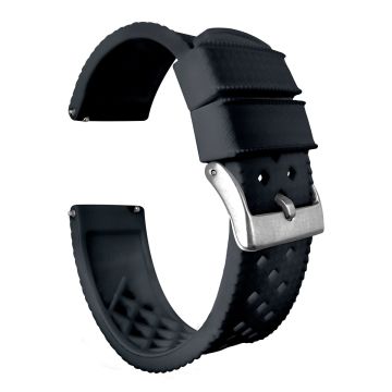 Tropical Style Black Watch Band - 22mm