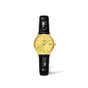 Longines Presence 23.5 Quartz Yellow Gold / Champagne