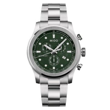 Mido Multifort Chronograph Quartz Stainless Steel / Green / Bracelet