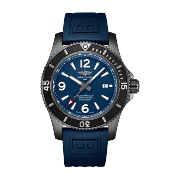 Breitling Superocean 46 Blacksteel / Blue / Rubber / Pin
