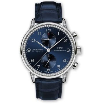 IWC Schaffhausen Portuguese Chrono-Automatic White Gold / Diamond / Blue