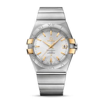 Omega Constellation Co-Axial 35 Stainless Steel / Yellow Gold Claws / Silver