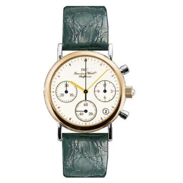 IWC Schaffhausen Portofino Lady Chronograph MecaQuartz Stainless Steel / Rose Gold / White / Alligator