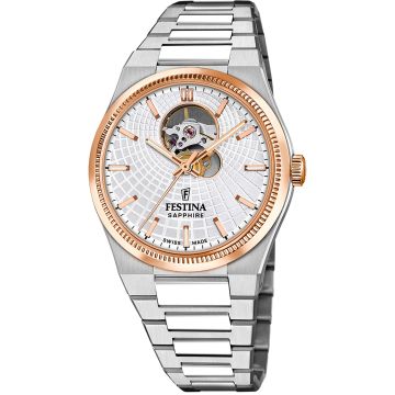 Festina Swiss Rivé Open Heart 40 Bicolour / Silver
