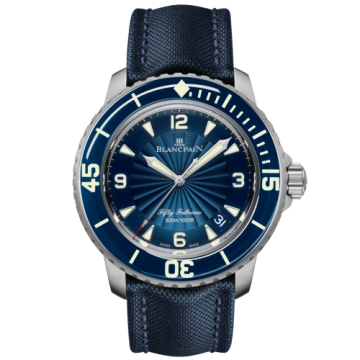 Blancpain Fifty Fathoms Automatique Stainless Steel / Blue / Blue Canvas