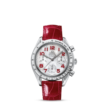 Omega Speedmaster Reduced Ladies Stainless Steel / MOP / Red