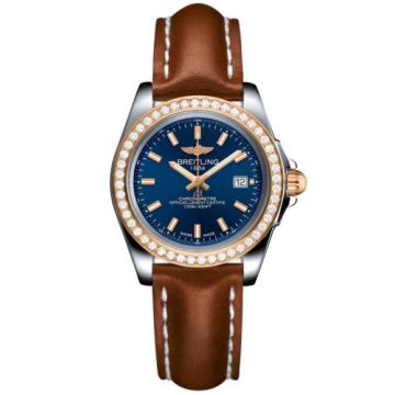 Breitling Galactic 32 Sleek Edition Stainless Steel / Rose Gold / Diamond / Horizon Blue / Calf