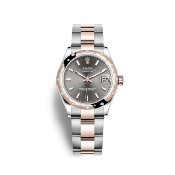 Rolex Datejust 31 Stainless Steel/ Rose Gold / Domed - Diamond / Grey / Oyster