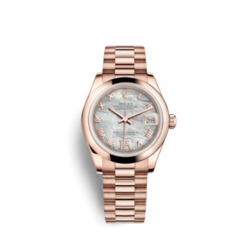 Rolex Datejust 31 Everose Domed / President / MOP Roman