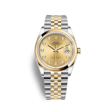 Rolex Datejust 36 Stainless Steel / Yellow Gold / Smooth / Champagne Diamond / Jubilee