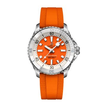 Breitling SuperOcean Automatic 36 Stainless Steel / Orange / Rubber