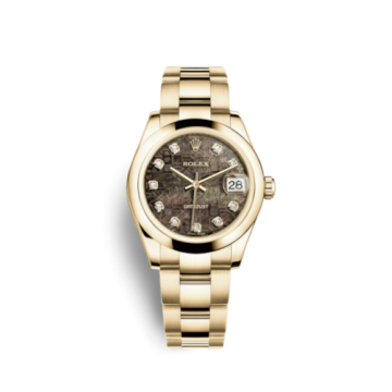 Rolex Datejust 31 Yellow Gold Domed / Oyster / Black MOP Computer