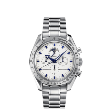 Omega Speedmaster Professional  Broad Arrow Moonphase Stainless Steel / Ivory / Bracelet