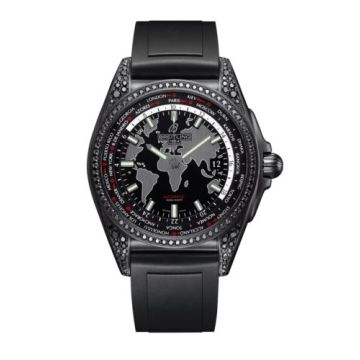 Breitling Galactic Unitime Black Steel / Diamondworks / Trophy Black / Rubber / Limited Edtion