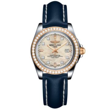 Breitling Galactic 32 Sleek Edition Stainless Steel / Rose Gold / Diamond / Pearl Diamond / Calf