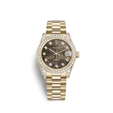 Rolex Datejust 31 Yellow Gold Diamond / President / Black MOP Computer