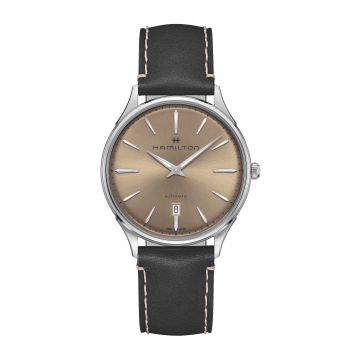 Hamilton Jazzmaster Thinline Auto 40 Stainless Steel / Beige