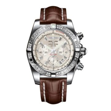 Breitling Chronomat 44 Stainless Steel / Diamond / Sierra Silver / Croco