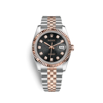 Rolex Datejust 36 Rolesor Everose Fluted / Jubilee / Black Computer