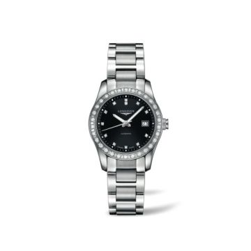 Longines Conquest Classic Automatic 29.5 Stainless Steel / Diamond / Black