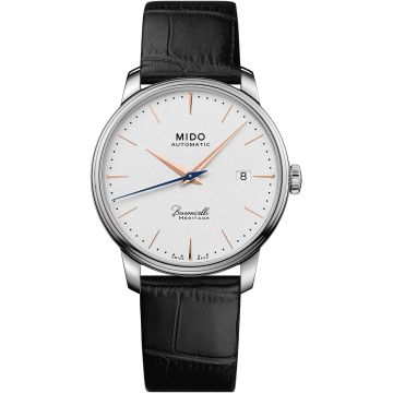 Mido Baroncelli Heritage Stainless Steel / White