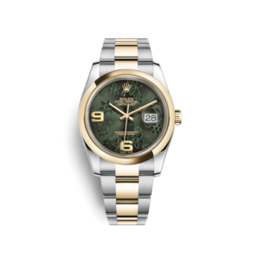 Rolex Datejust 36 Rolesor Yellow Domed / Oyster / Green Floral
