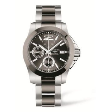Longines Conquest Chronograph Grey Ceramic