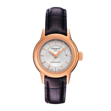 Tissot Carson Automatic 29.5 Rose Gold PVD / Silver / Strap