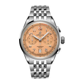Breitling Premier B01 Chronograph 42 Stainless Steel / Pink / Bracelet