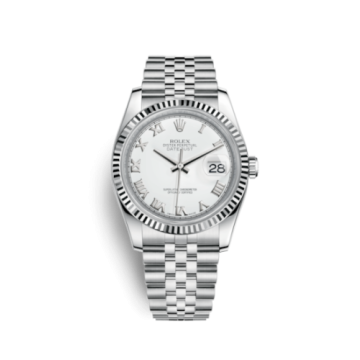 Rolex Datejust 36 Stainless Steel Fluted / Jubilee / White Roman
