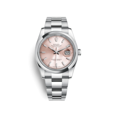 Rolex Datejust 36 Stainless Steel Domed / Oyster / Pink