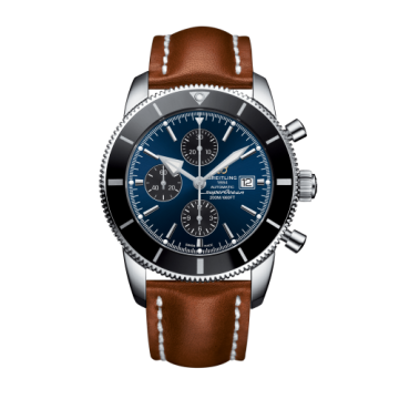Breitling Superocean Heritage II 46 Chronograph Stainless Steel / Black / Bue / Calf / Pin