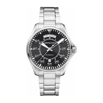 Hamilton Khaki Pilot Day Date Auto 42 Stainless Steel / Black / Bracelet