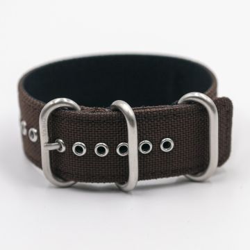 Cordura® Espresso Brown Watch Strap - 24mm
