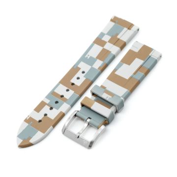 The BR-82 FKM Rubber Watch Band Quick Release Digital Camouflage by HAVESTON Straps, 20mm or 22mm - 22mm