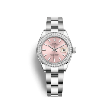 Rolex Lady-Datejust 28 Stainless Steel / Diamond / Pink / Oyster