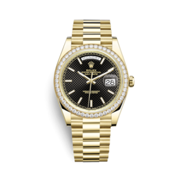 Rolex Day-Date 40 Yellow Gold / Diamond / Black