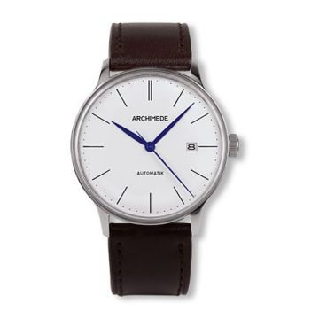 Archimede 1950-1 Stainless Steel / Silver / Brown Leather