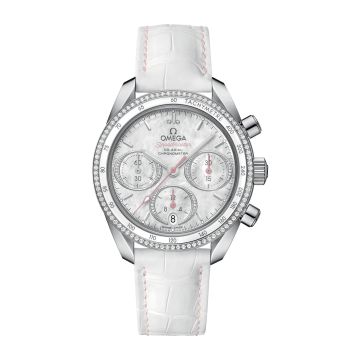 Omega Speedmaster Co-Axial 38 Stainless Steel / Diamond / MOP / Strap