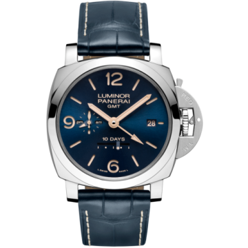 Panerai Luminor 1950 10 Days GMT Automatic Acciaio Boutique Blue