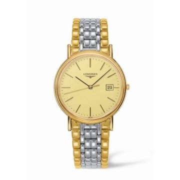 Longines Presence 38.5 Quartz PVD Gold / Champagne / Bracelet