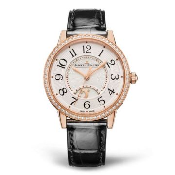 Jaeger-LeCoultre Rendez-Vous Night & Day Medium Pink Gold - Diamond / Silver / Alligator