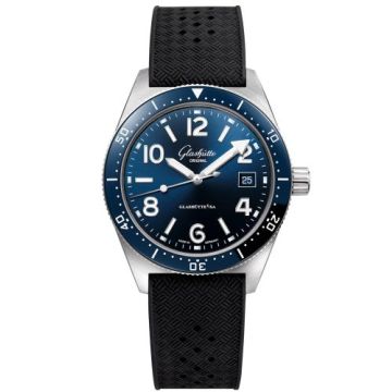 Glashütte Original SeaQ Date Stainless Steel / Blue / Rubber / Pin